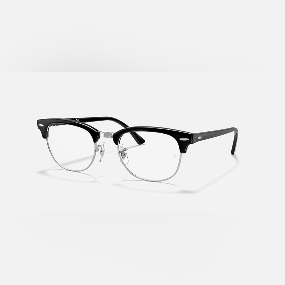 Ray-Ban ClubMaster Men’s Black & Silver Eyeglasses